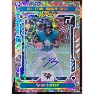 2023 donruss elite series rookies auto 61/99 Tank BigsbyRC jacksonville jaguars